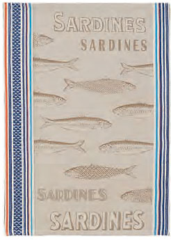 Set of 3 Jacquard dish cloths (Sardine)